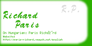richard paris business card